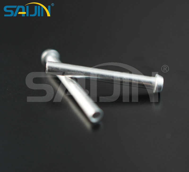 長(zhǎng)釘腳空心鋁鉚釘觸點(diǎn)可電鍍鎳 